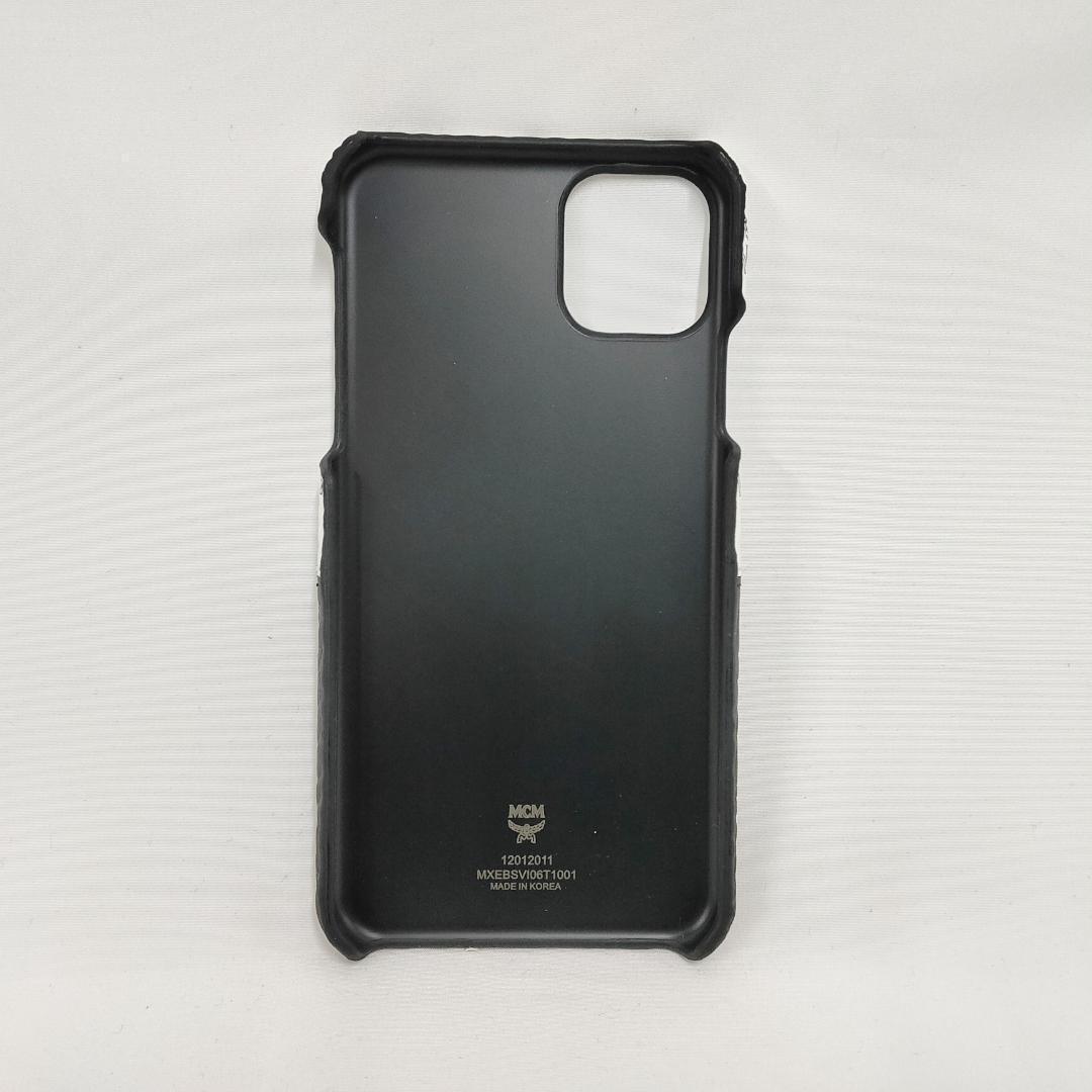 新品 未使用 MCM ヴィセトス スプライシング iPhone用ケース ブラック