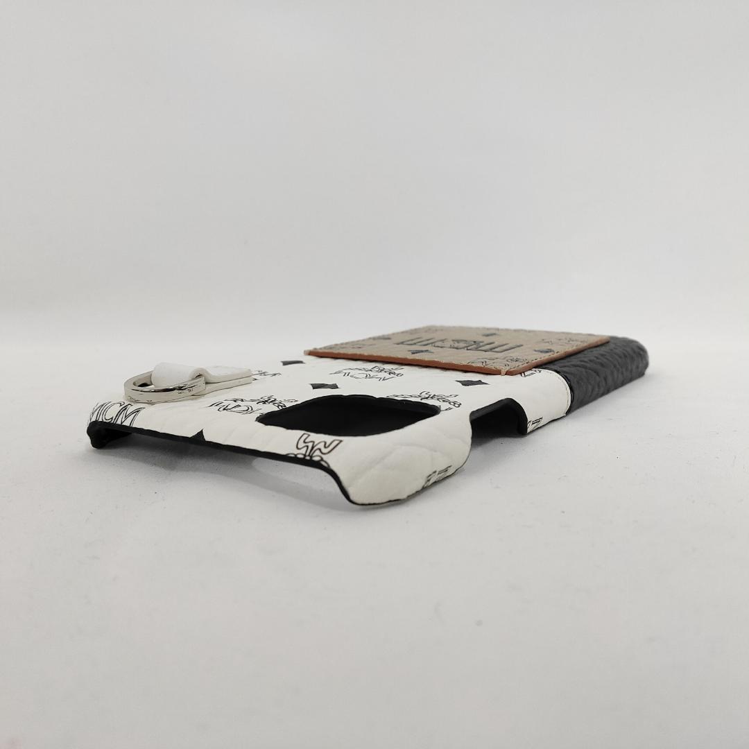 新品 未使用 MCM ヴィセトス スプライシング iPhone用ケース ブラック