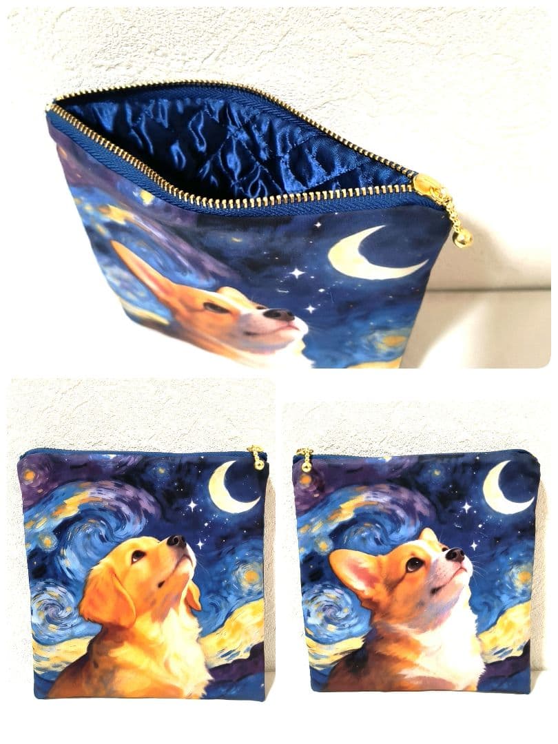 Yourelia様】ハンドメイドオーダー★犬★ハンカチ&ポーチ&ストラップ10点