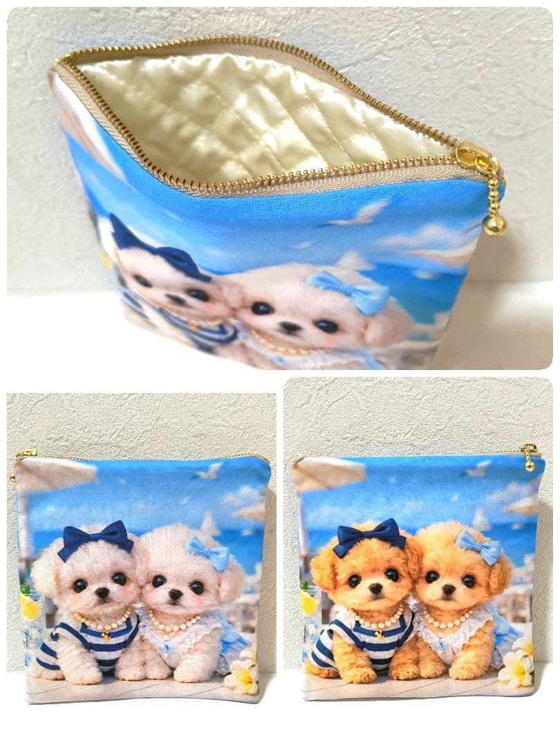 Yourelia様】ハンドメイドオーダー★犬★ハンカチ&ポーチ&ストラップ10点