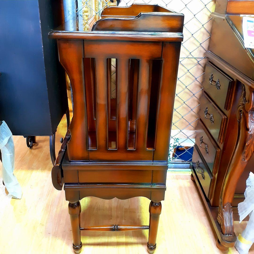 世界三大銘木　最高級マホガニー仕様　『サイドテーブル・本棚』　高級　リビング収納