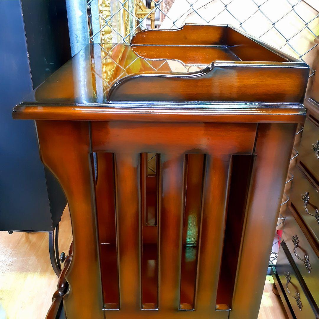 世界三大銘木　最高級マホガニー仕様　『サイドテーブル・本棚』　高級　リビング収納