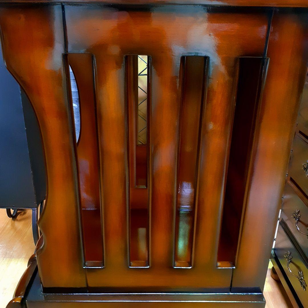 世界三大銘木　最高級マホガニー仕様　『サイドテーブル・本棚』　高級　リビング収納