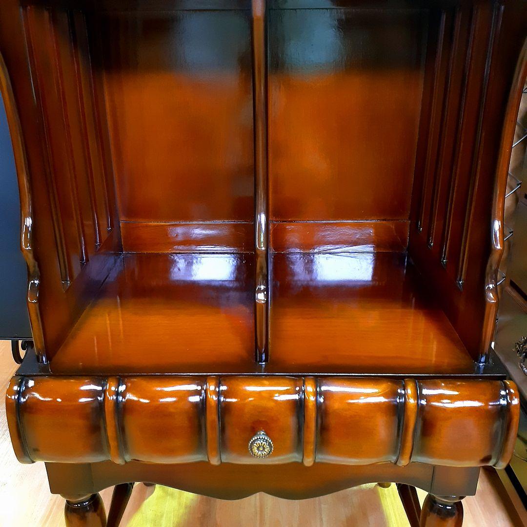 世界三大銘木　最高級マホガニー仕様　『サイドテーブル・本棚』　高級　リビング収納