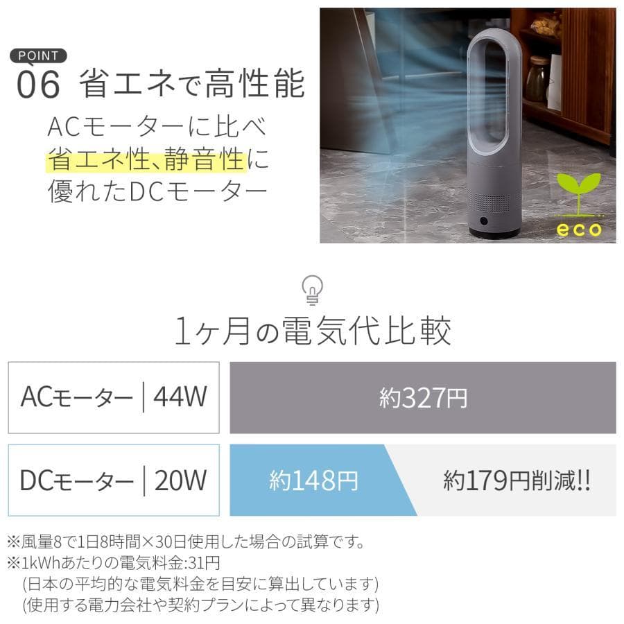タワーファン 冷暖 扇風機 冷暖兼用 静音 冷暖房 羽なし ミニ 56cm 黒