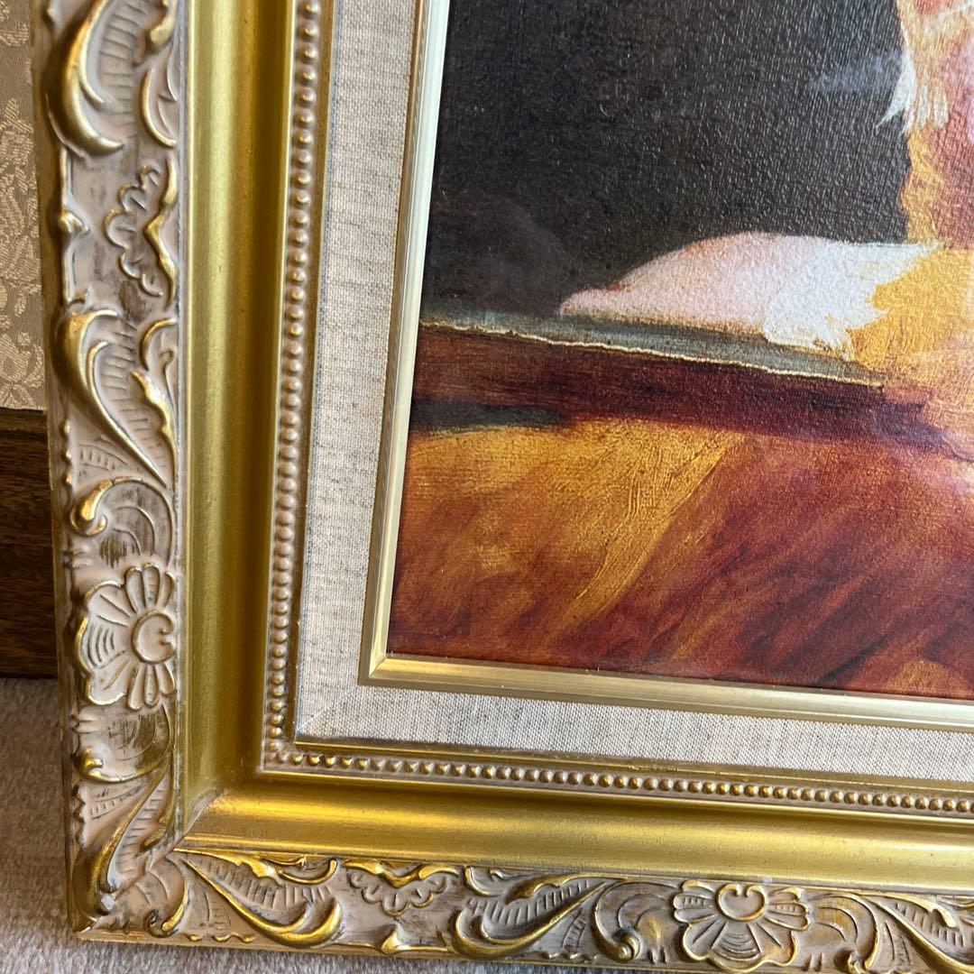 セール　フラゴナール　複製画　読書する少女　ガラス額　インテリア　お祝い　贈り物