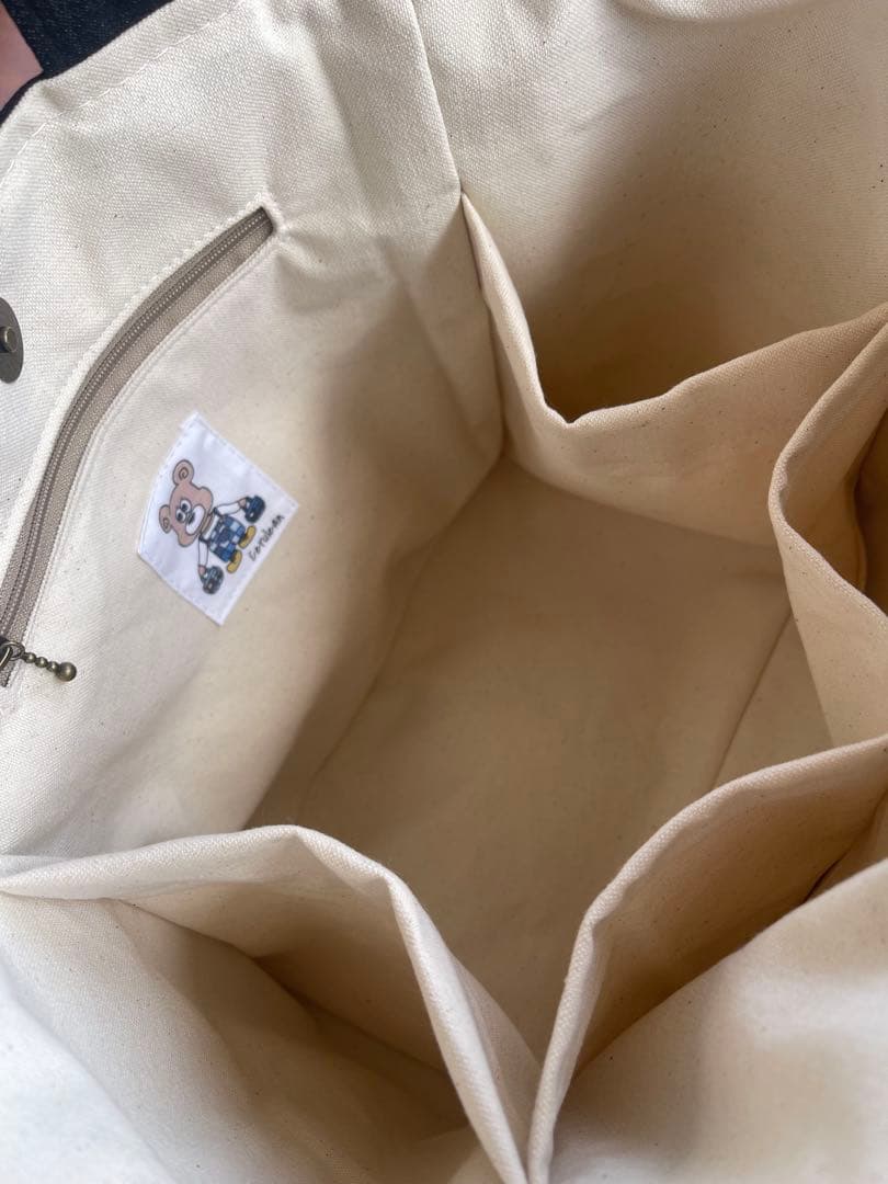 らん　トートバッグLサイズブラック