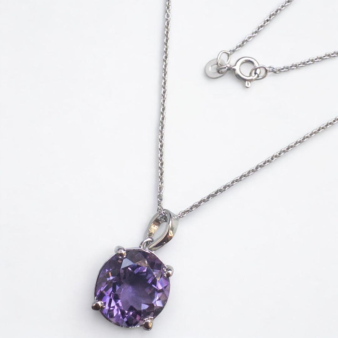 No.672✨天然石✨アメジストのネックレス　Silver925