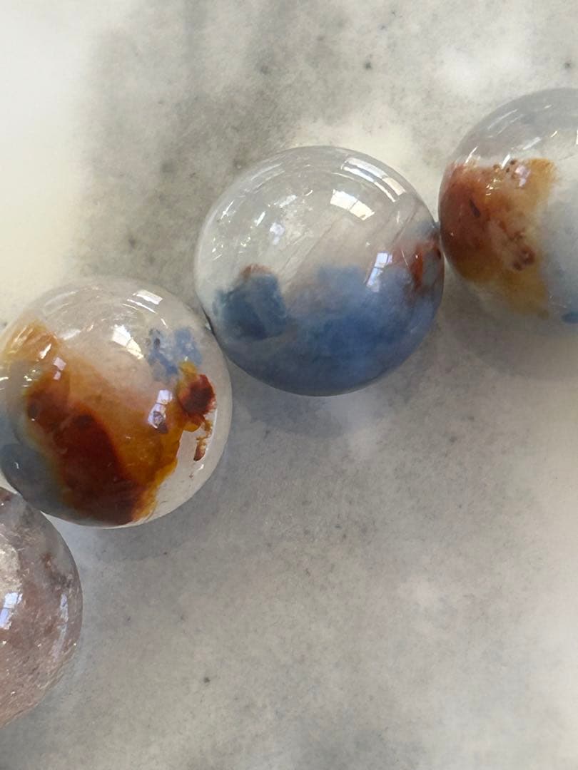 ブルーアンフィボールインクォーツブレスレット13.6