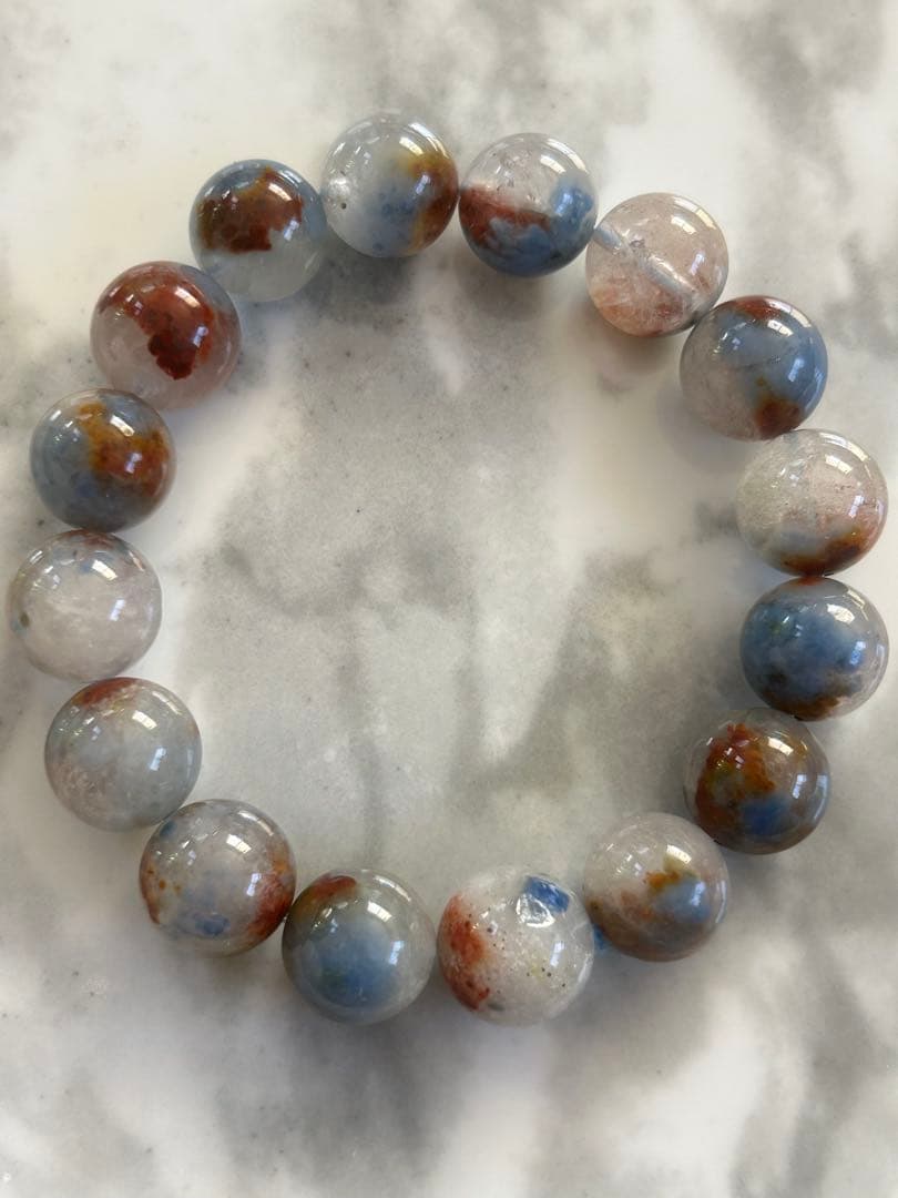 ブルーアンフィボールインクォーツブレスレット13.6