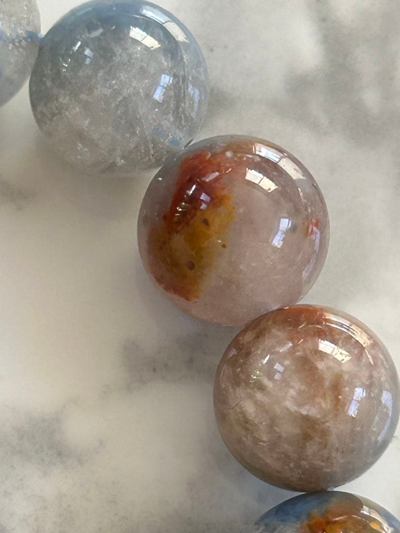 ブルーアンフィボールインクォーツブレスレット13.6