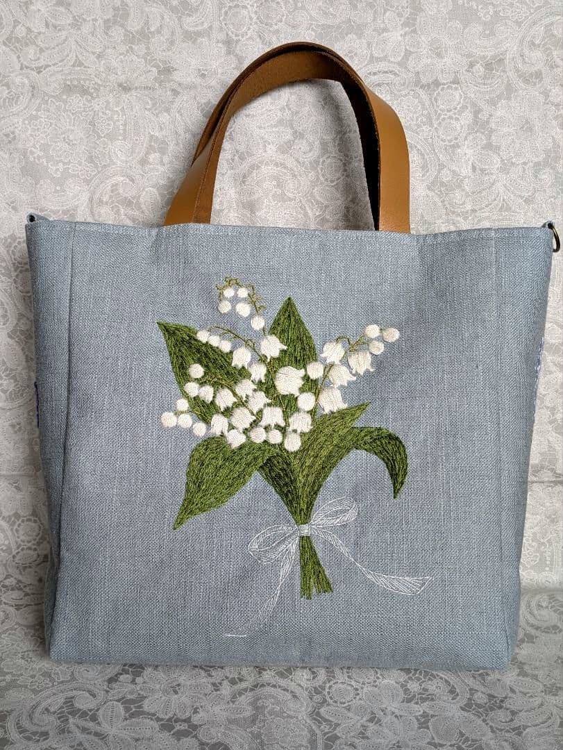 ☆クッキーです①☆　四面刺繍のトートバッグ