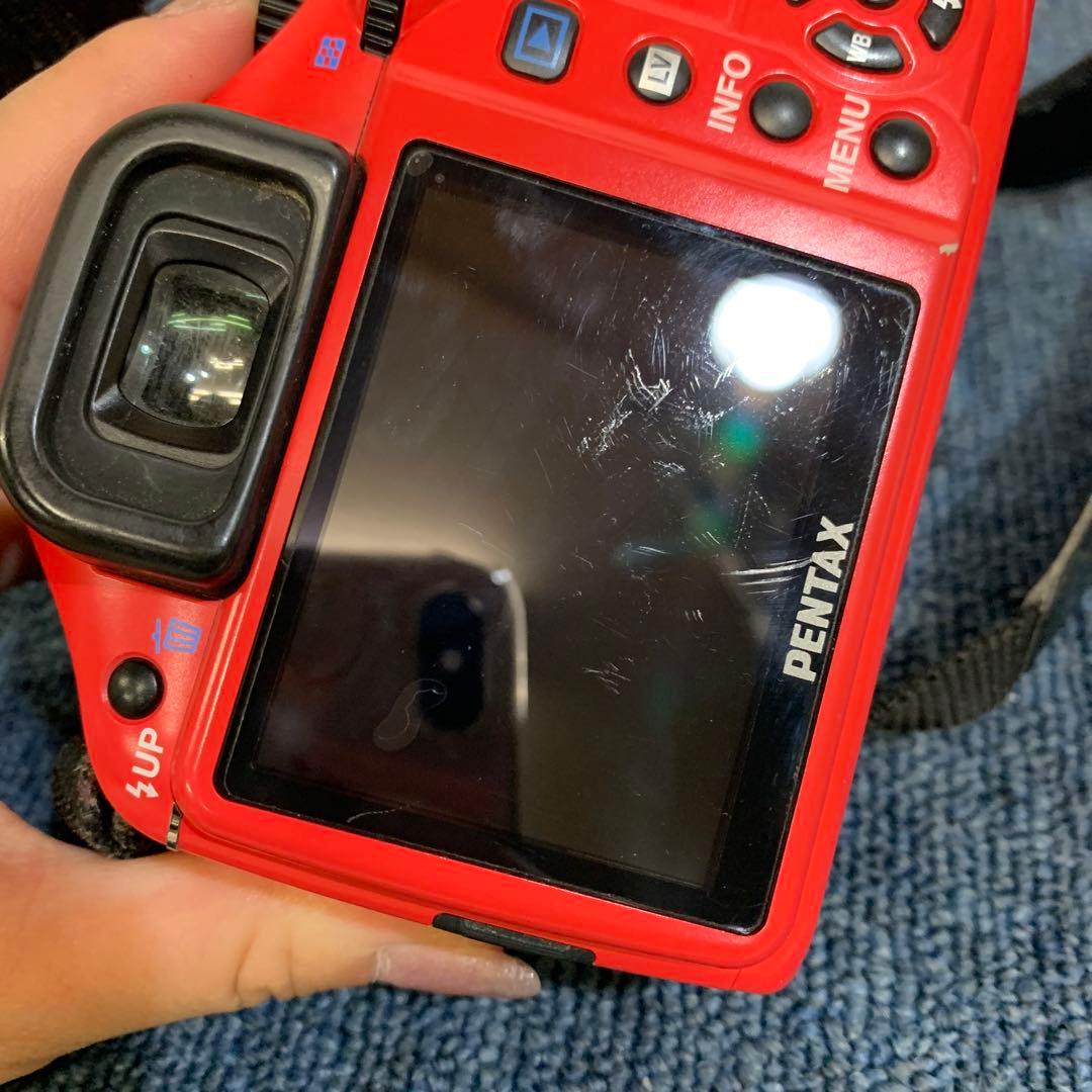 ペンタックス K-X デジタル一眼レフ カメラ レッド 赤