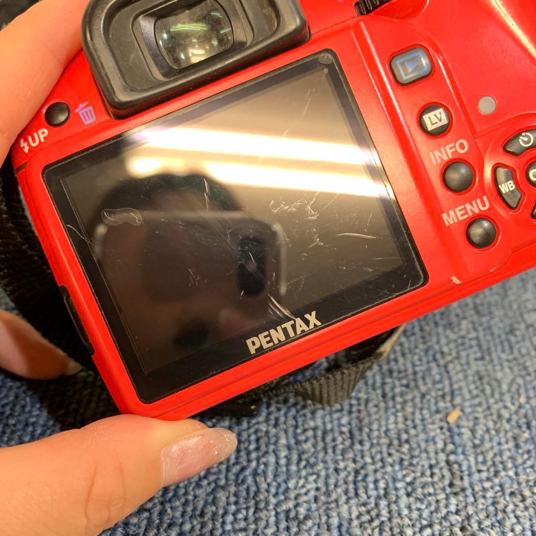 ペンタックス K-X デジタル一眼レフ カメラ レッド 赤