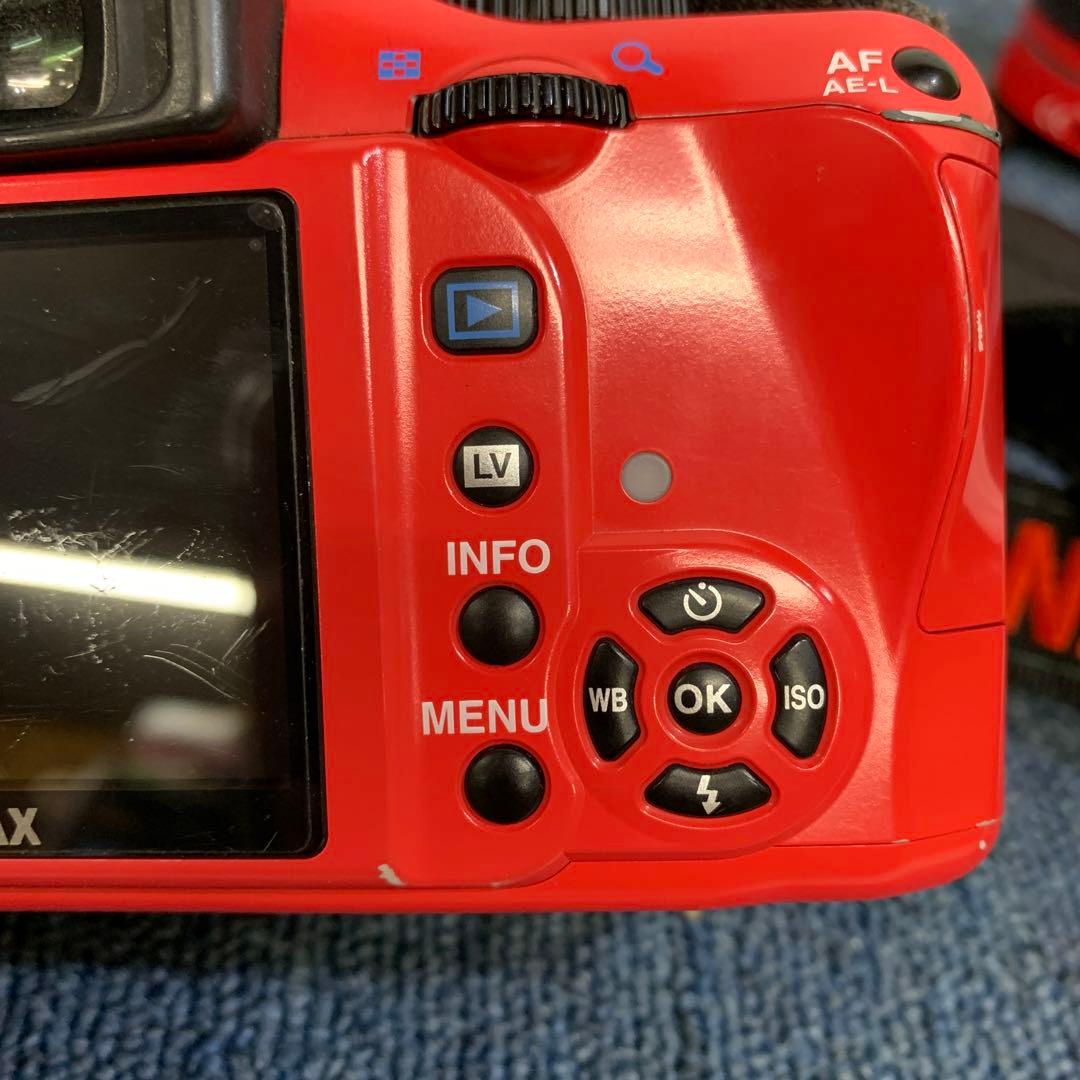 ペンタックス K-X デジタル一眼レフ カメラ レッド 赤