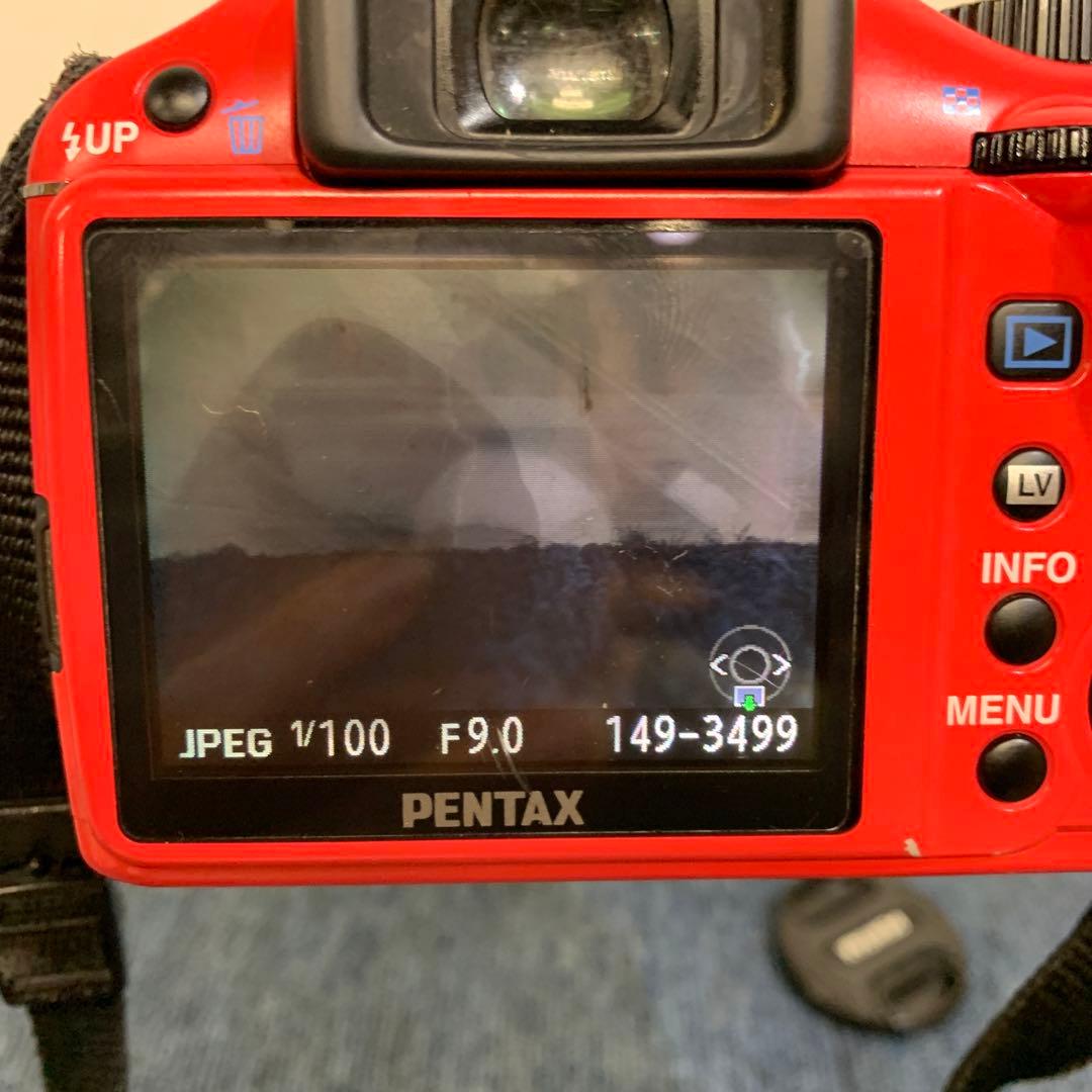 ペンタックス K-X デジタル一眼レフ カメラ レッド 赤