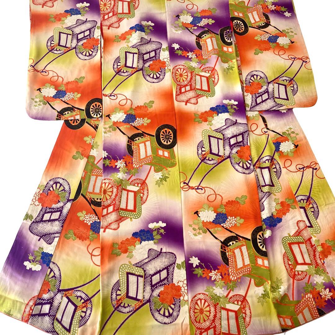 ジュニア　アンティーク　子供着物　七五三　十三詣り　袴　NO14