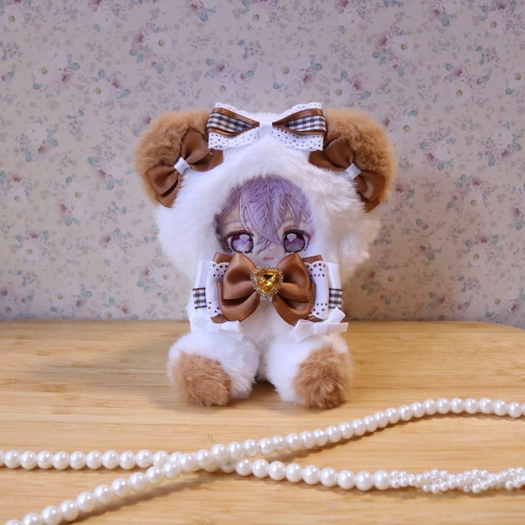 持てるよ くまさん.12〜14cm/茶色❤︎おすわりぬい服 着ぐるみ ちびぐるみ