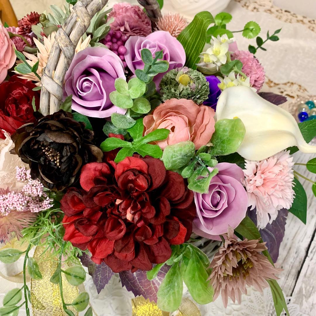 フラワーアレンジメント　『大人シック＆モダン』　フラワーギフト　お花インテリア