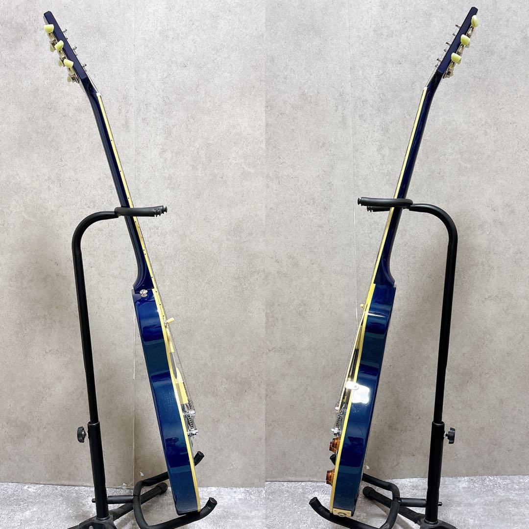 グラスルーツ ESP レスポール フレイムメイプル 虎杢目 青 ブルー ギター