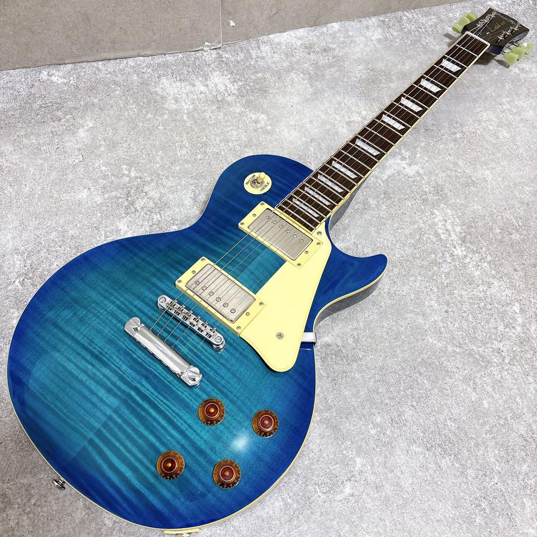 グラスルーツ ESP レスポール フレイムメイプル 虎杢目 青 ブルー ギター