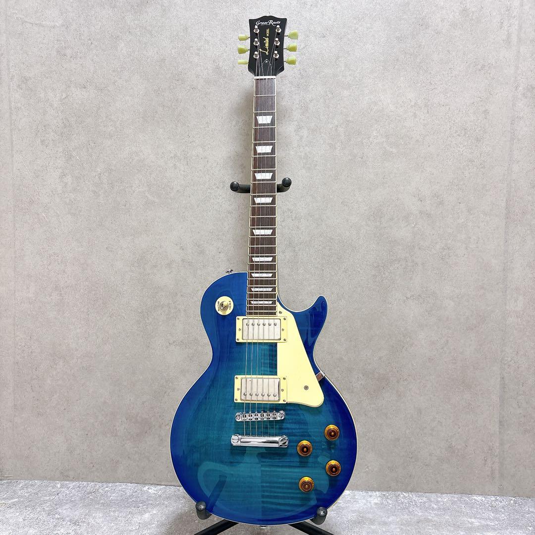 グラスルーツ ESP レスポール フレイムメイプル 虎杢目 青 ブルー ギター