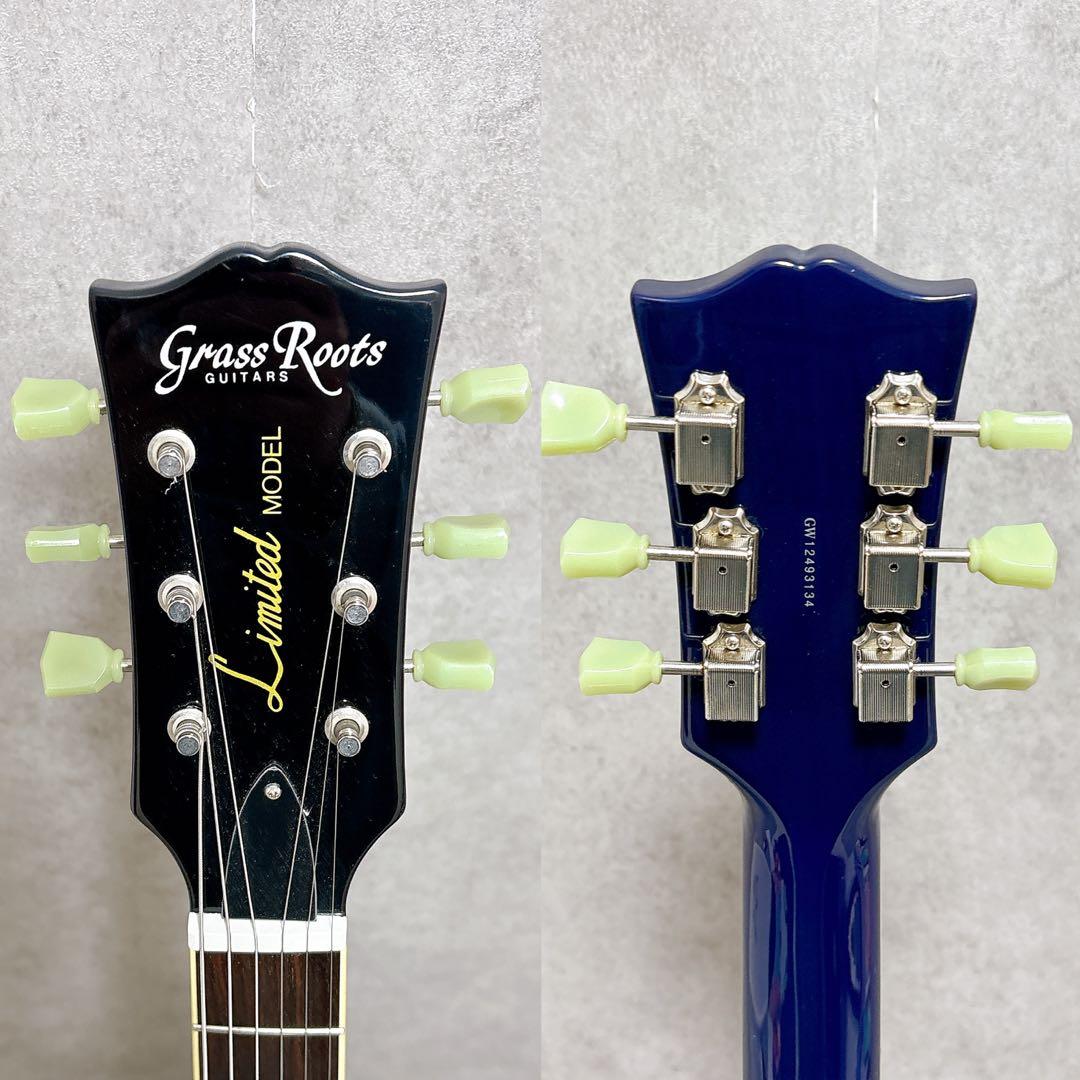 グラスルーツ ESP レスポール フレイムメイプル 虎杢目 青 ブルー ギター