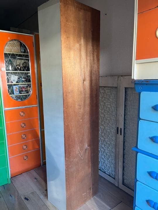 飾り棚 スリムラック レトロポップ 昭和レトロ当時物 緑 グリーン オレンジ