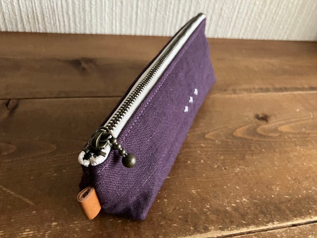 mugiさま専用 くったりぶどういろリネン シンプルペンポーチ 他2点