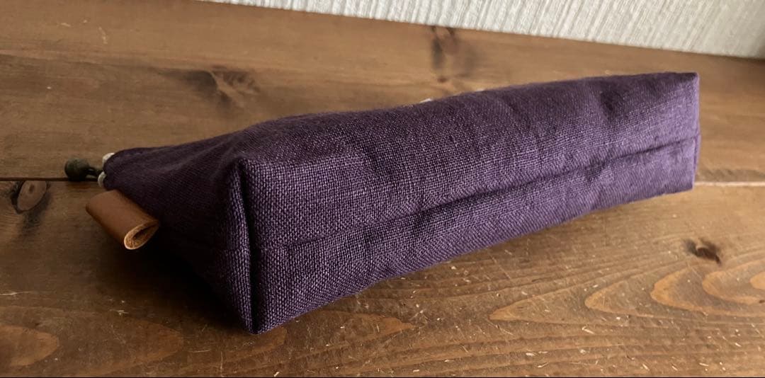 mugiさま専用 くったりぶどういろリネン シンプルペンポーチ 他2点