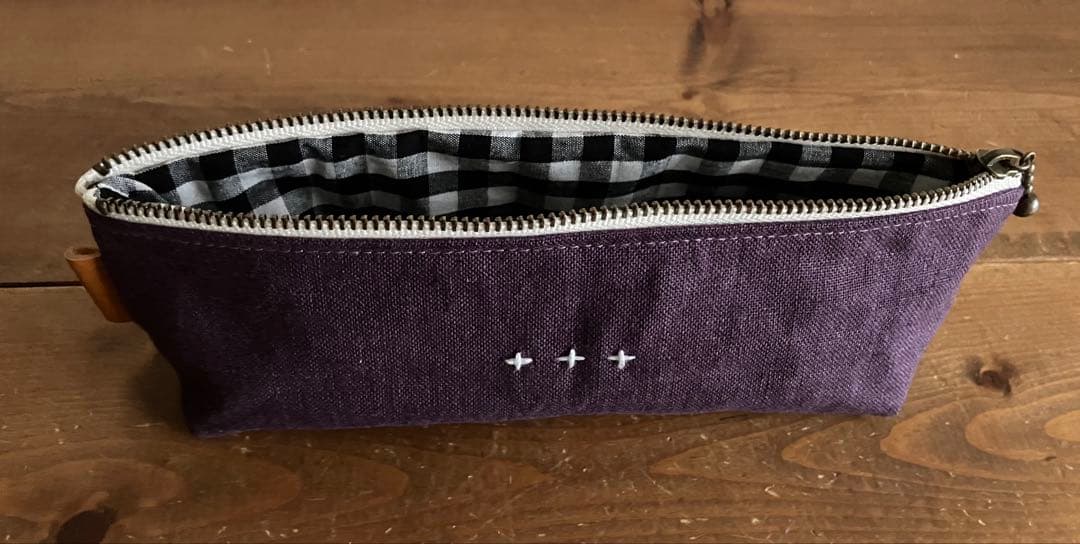 mugiさま専用 くったりぶどういろリネン シンプルペンポーチ 他2点