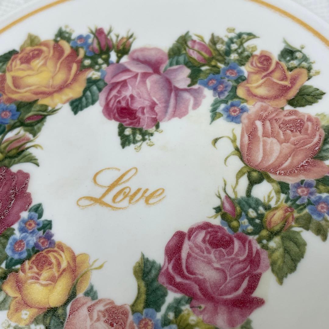 米エイボン　記念皿　皿　ローズ　薔薇柄