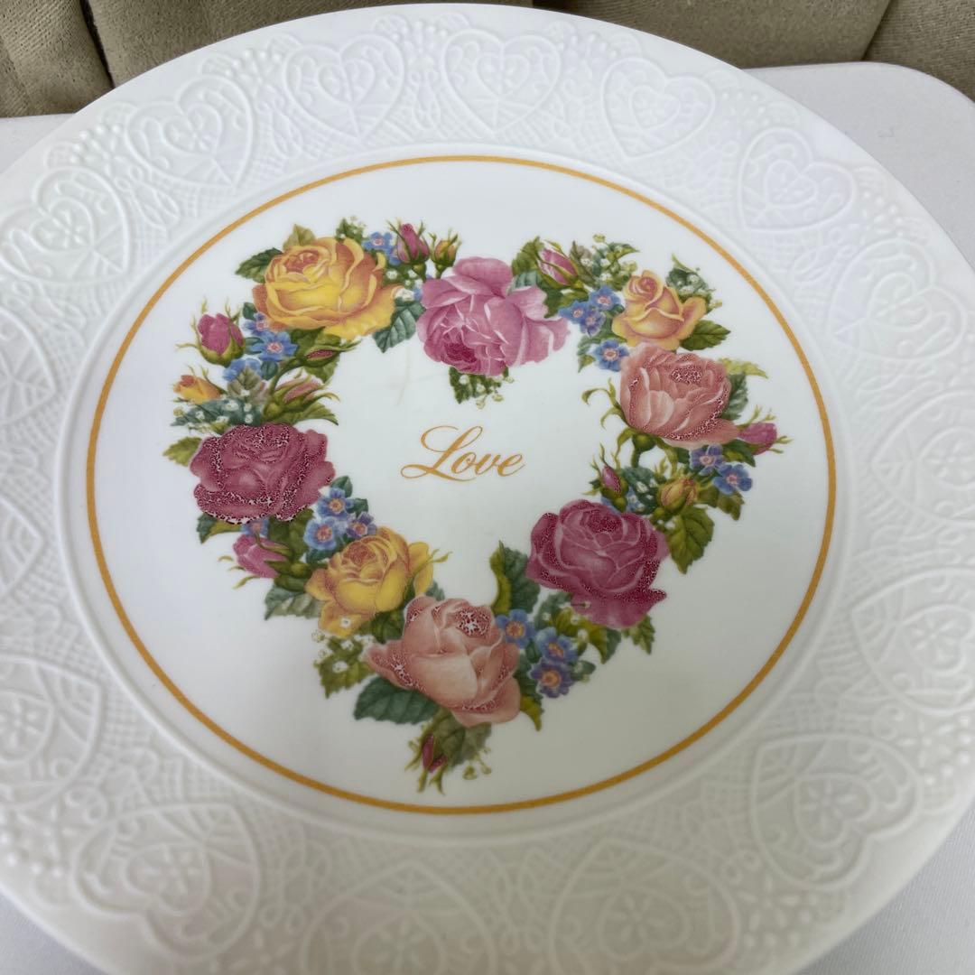 米エイボン　記念皿　皿　ローズ　薔薇柄
