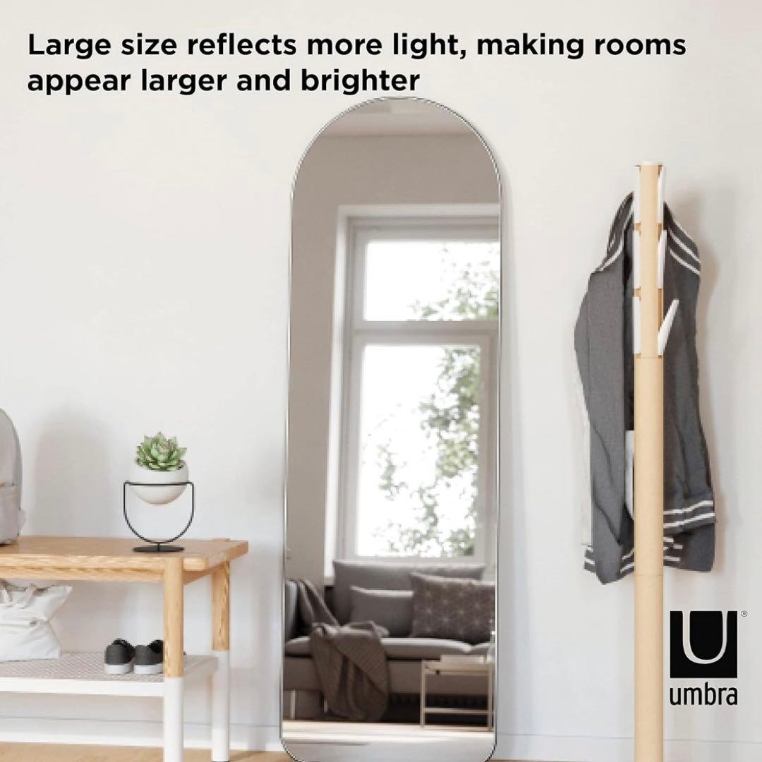 Umbra / Hubba arched Leaning mirror アーチ型