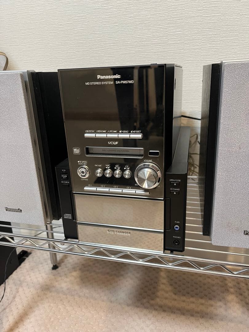 Panasonic SC-PM57MD ミニコンポ CDチェンジャー リモコン付