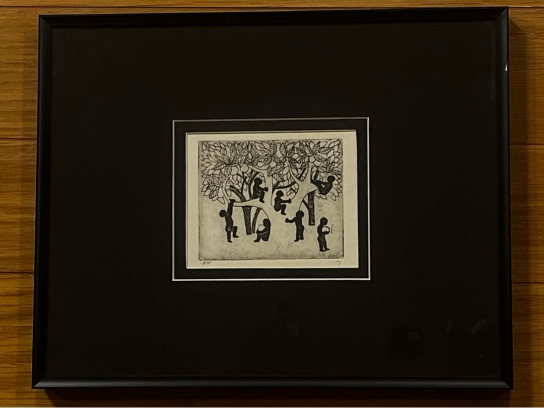 仏教的絵画　版画　2点セット　エッチング/リトグラフ/銅版画