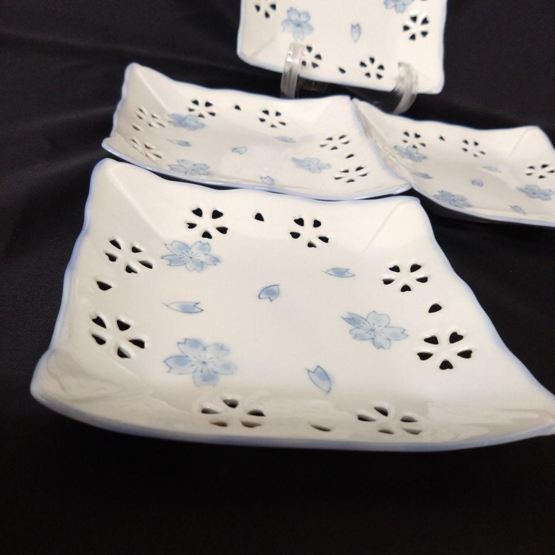 未使用 有田焼 桜絵 銘々皿5枚　お祝い　ARITA JAPAN