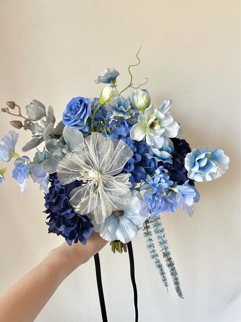 ブーケ　ウェディング　キャスケード クラッチブーケ　ブートニア（仮）