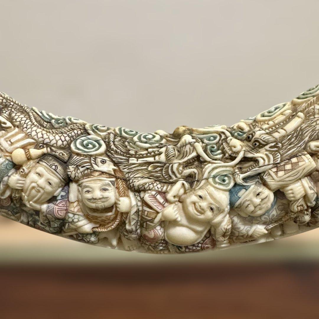 骨董 天然材質 コレクション 彫刻 浮世絵彫刻 飾り物 古美術 置物 細密細工