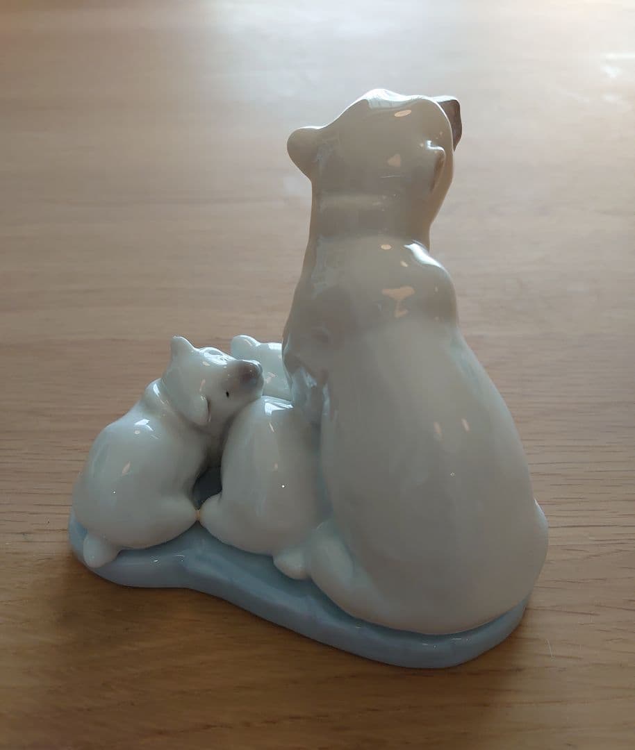 【極美品 絶版 日本未発売作品】LLADRO リヤドロ 5434 シロクマの親子