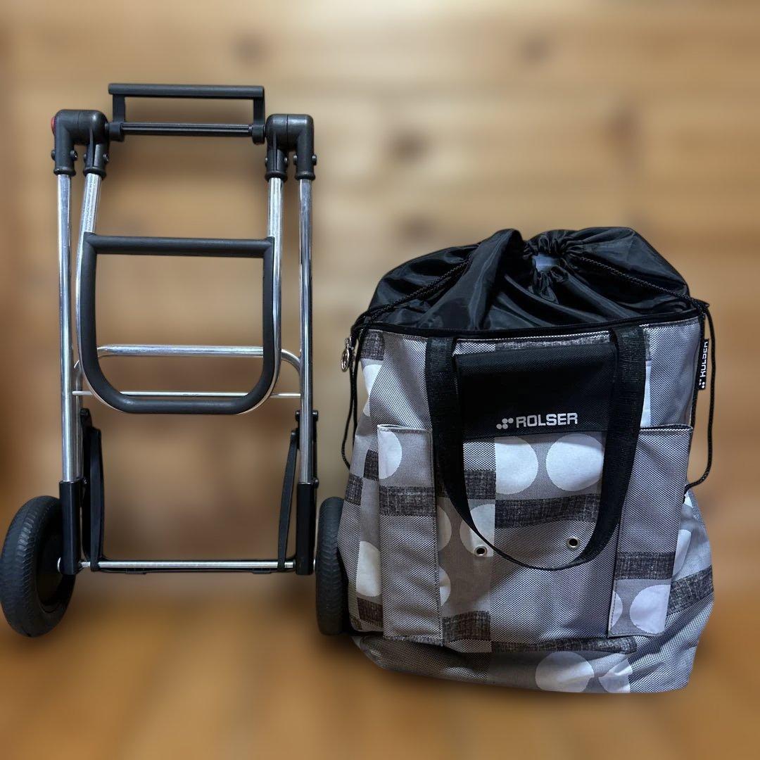 【大容量】ROLSER ショッピングカート キャリーカート 買い物 チェック柄