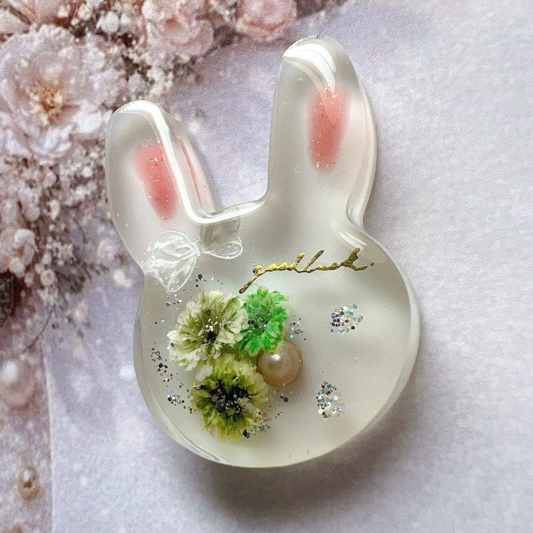 レジン ヘアゴム うさぎ No.815