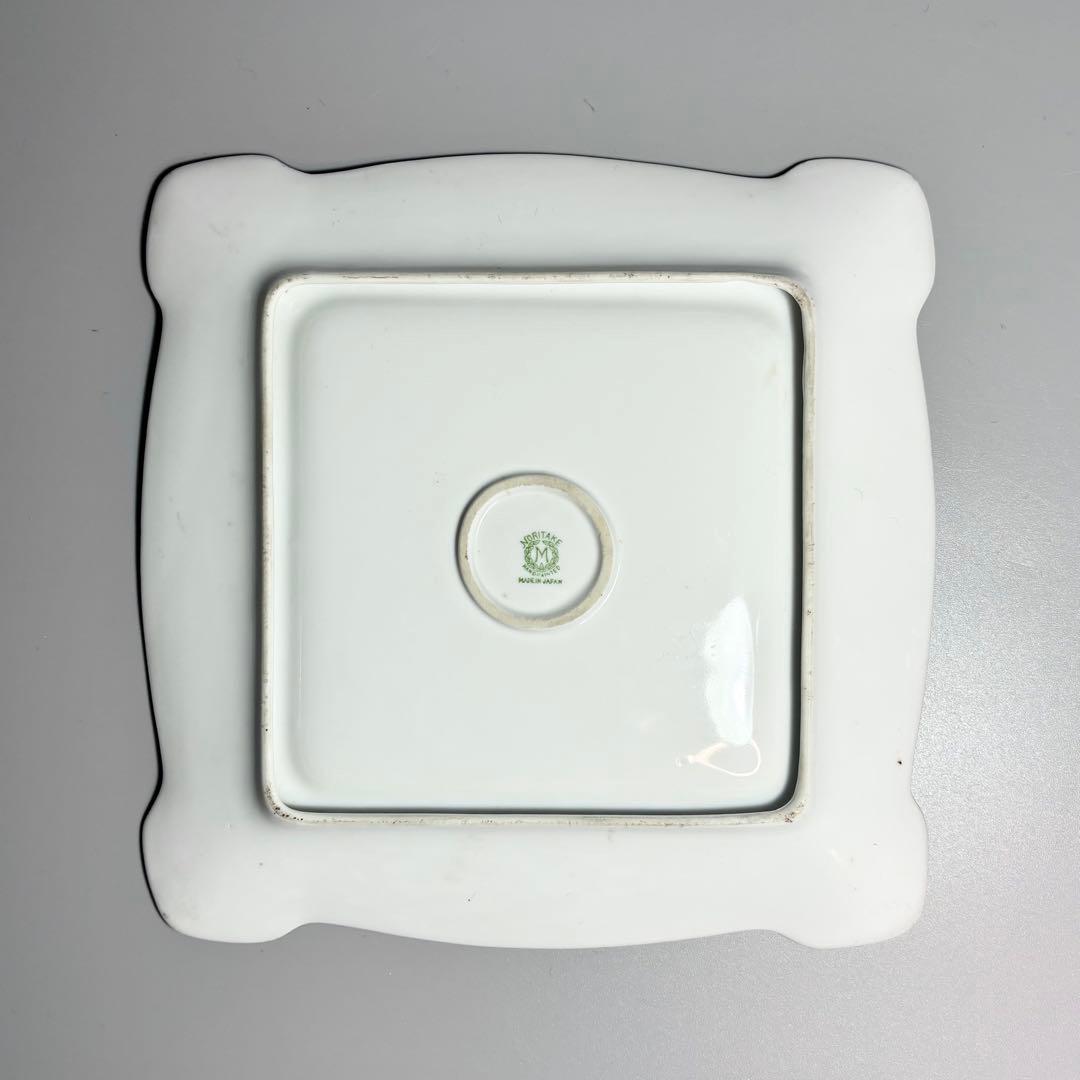 アンティーク1918年　オールドノリタケ　手描き　金彩薔薇絵　スクエアプレート