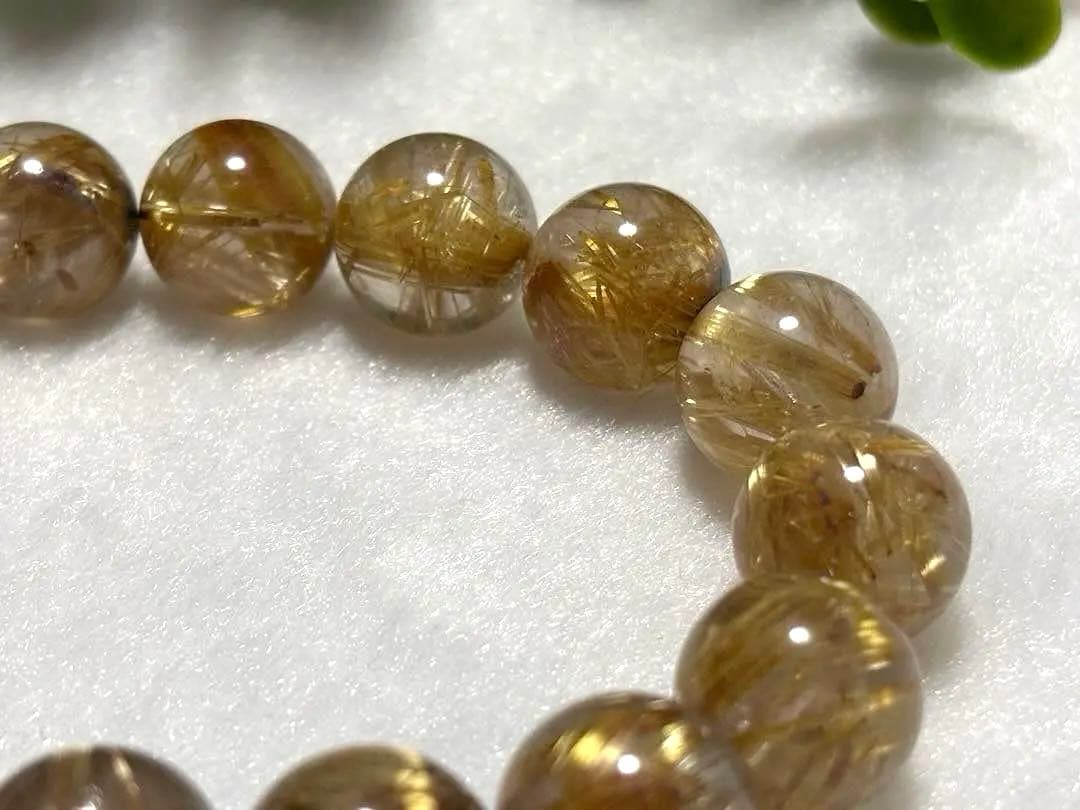 究極品質　天然石の王者　幻のナチュラルフュージョンタイチンルチルクォーツのブレス