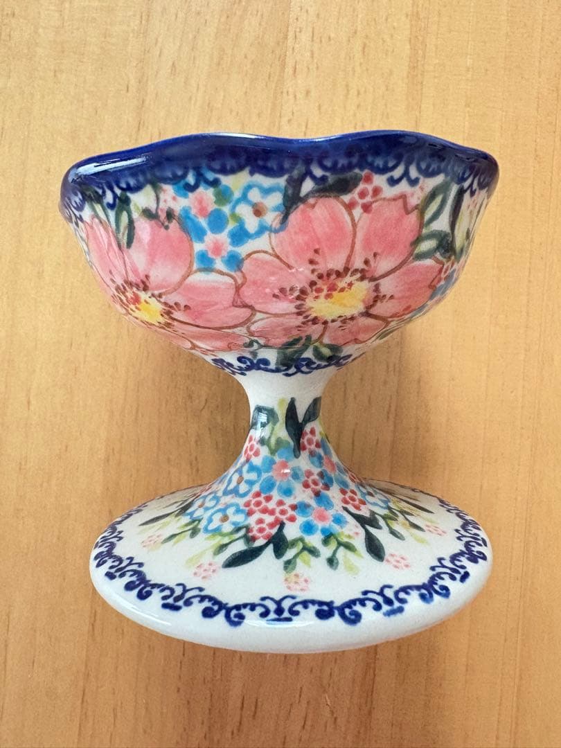 ポーリッシュポタリー VENA ポーランド陶器　ピンクのお花　4点セット