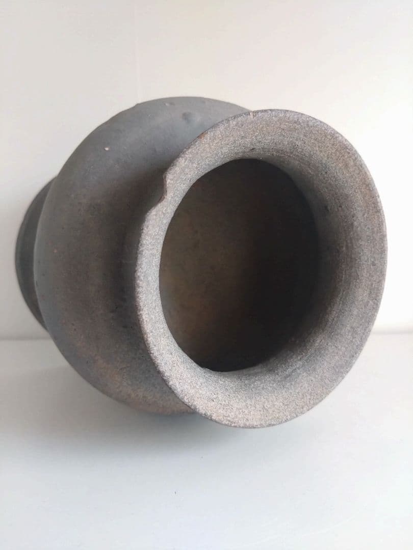 須恵器　高脚壺　古美術骨董古道具インテリア花入器オブジェ