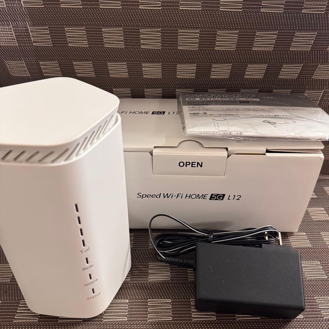 即購入OK☆Speed Wi-Fi  5G L12 無線LANルーター白