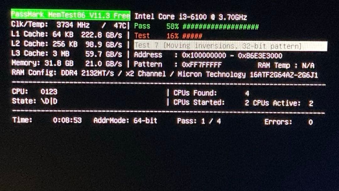 crucial DDR4 32GB (16GB×2) 2666メモリー