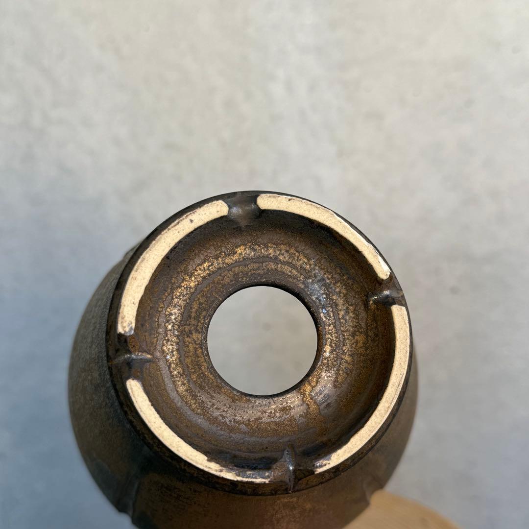 新里竜子 鶴仙園 陶器鉢 植木鉢