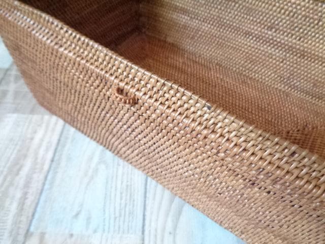 アウトレット品●2種類セット●長方形ボックス＆四角ケース●アタ●バリ島●1311